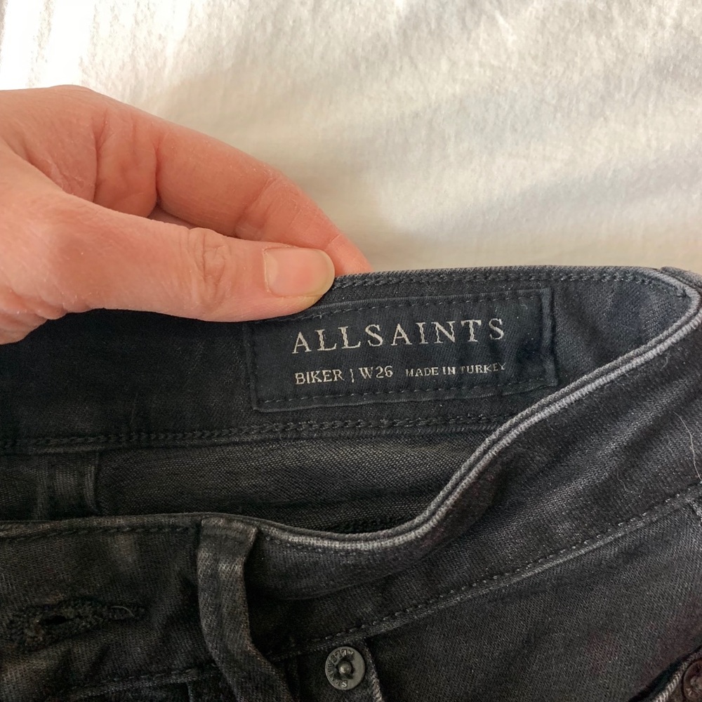 SOLD! All Saints biker skinny jeans